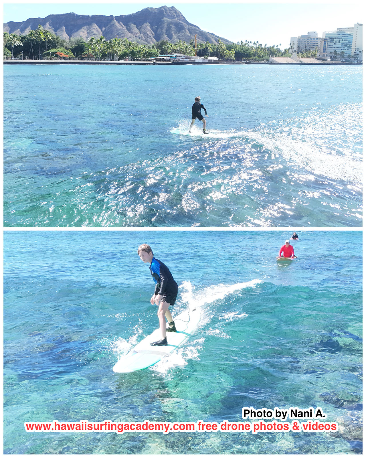 There is something unforgettable about catching your very first wave in Waikiki.