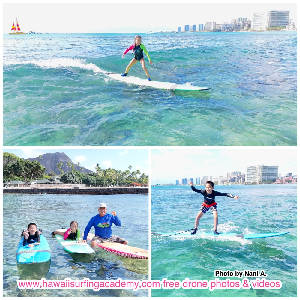 a group of people riding skis on a body of water